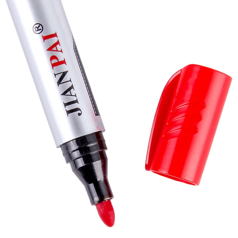 Marca de la espada marcador de cuatro colores al por mayor cabeza grande marcador aceitoso de gran capacidad pluma no borrable suministro directo de fábrica