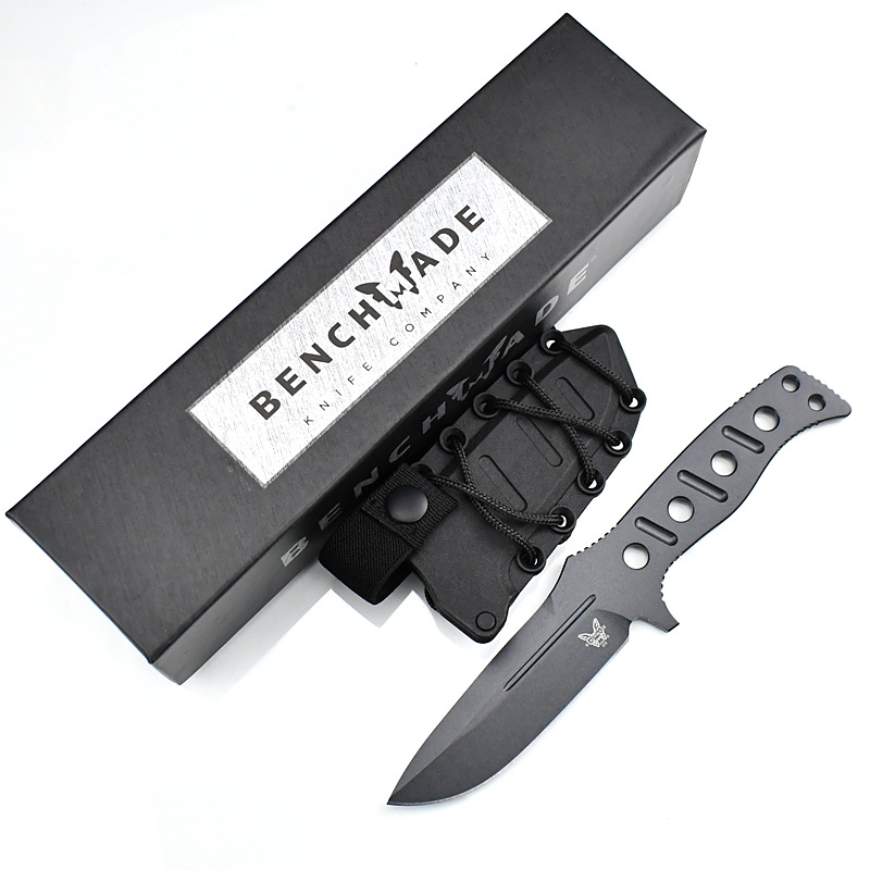 蝴蝶375工厂直供野外战术刀锋利一体锻造便携求生刀户外防身直刀