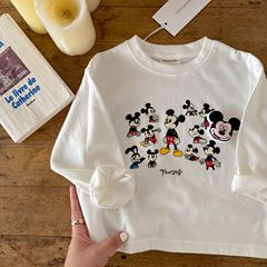 在庫あり長袖子供用Tシャツ2025秋冬韓国風カジュアルベビー半袖夏かわいいボトムシャツ男の子と女の子用