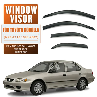 Blocks COROLLA Window visor, Rain shield - standard-packing-without-logo-corolla-corolla-mk8-e110-1998-2002-no-bright-strips-window-rain-shield-corner-protection-packaging