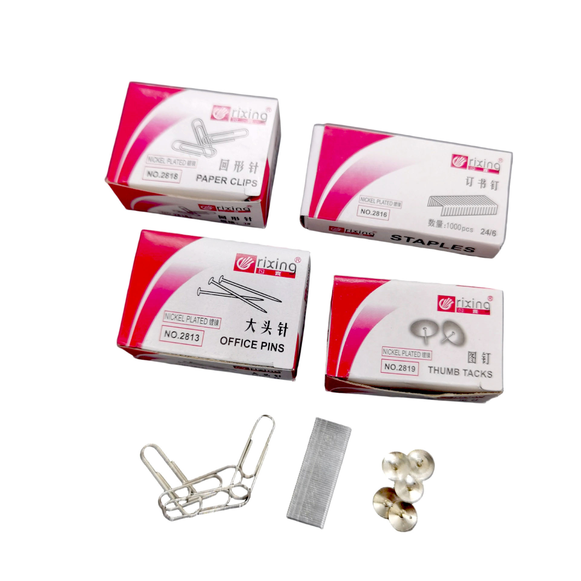 Tres agujas y una grapa grapa grapa clips aguja I-grapa papelería de oficina mayorista