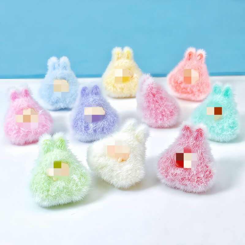 New Long Plush Small Tower DIY Accessory Cream Glue Handmade Pendant Blind Bag Trendy Toy Desktop Ornament