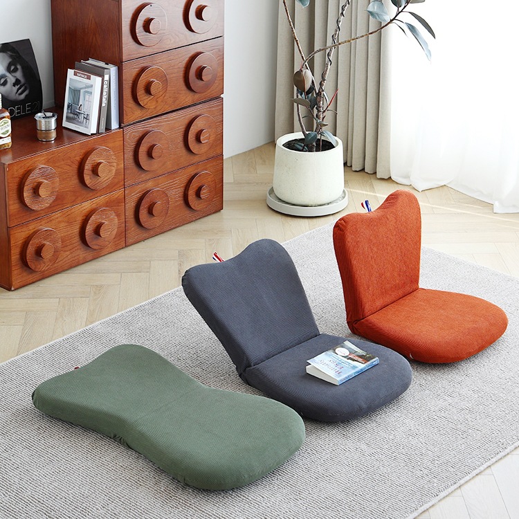 Tatami Lazy Chair with Backrest, Small Sofa for Bed, Japanese-Style Seat, Foldable Balcony Bay Window Leisure Floor Chair
