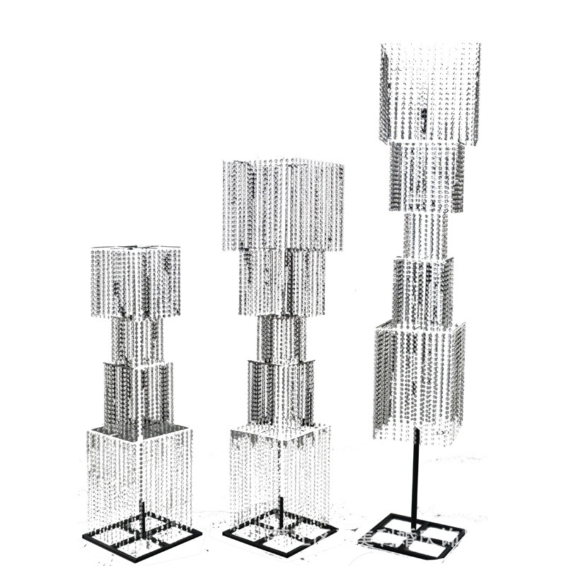Bodas, guía de carretera, hierro, acrílico, candelabro, hotel, decoración romántica, soporte de exhibición de artesanías, base de metal, productos creativos