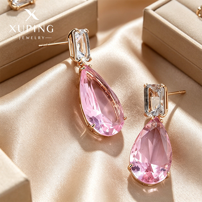 Xuping serie de joyería europea y americana pernos de aretes de aretes de gota de aretes de aretes de aretes de aretes largos