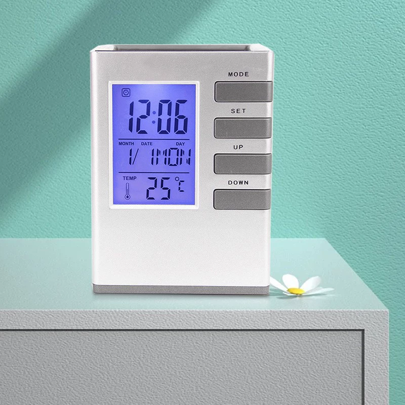 Творческий многофункциональный календарь часы ручка держатель печатный логотип может быть напечатан деятельность компании продвижение