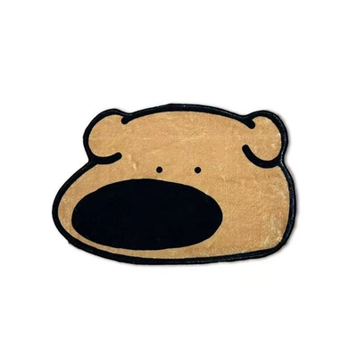 Mat Bathroom Entrance Easy Care | Avtomobil döşəmə paspasları - golden-retriever-with-big-nose-4060cm-imitation-cashmere-dot-plastic-bottom