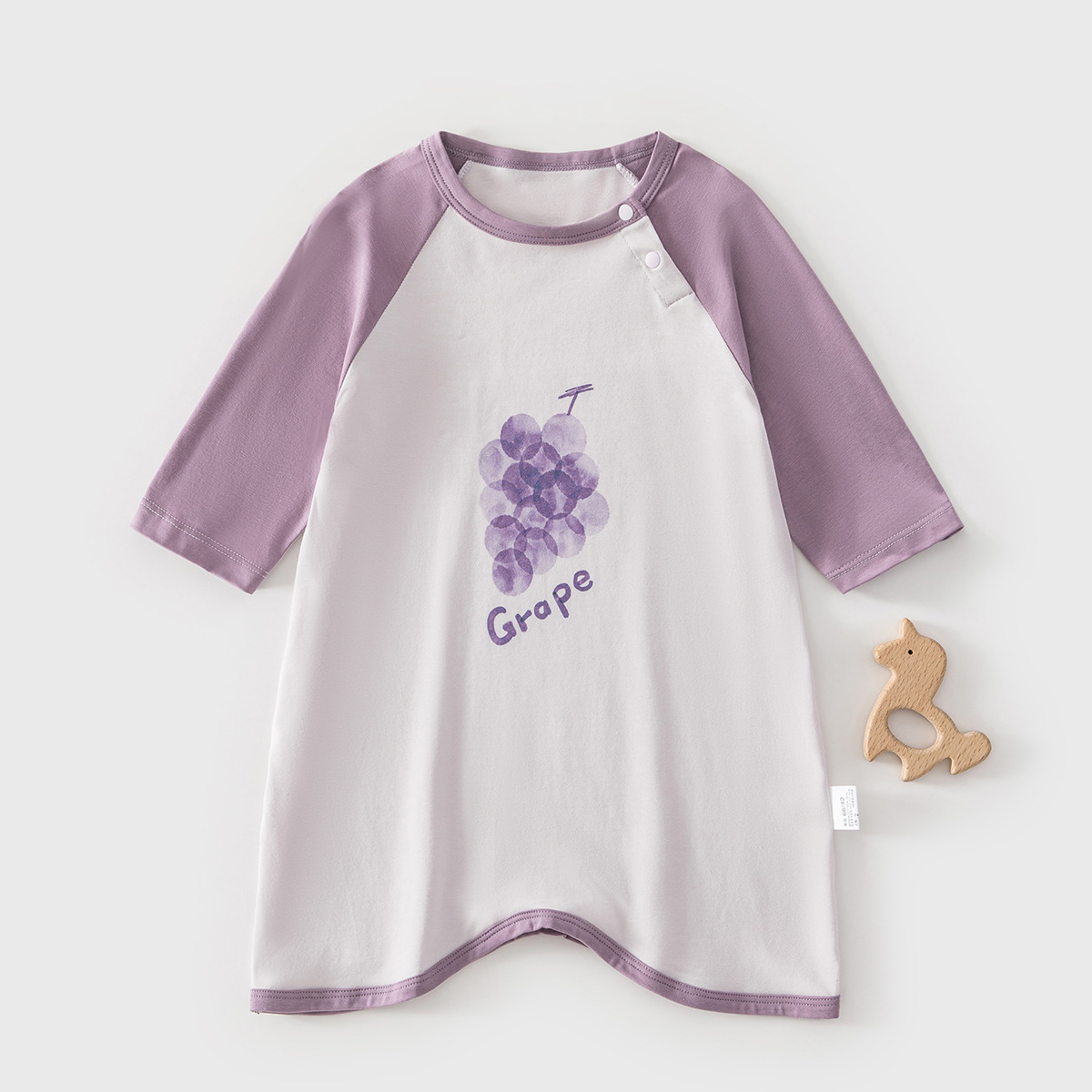 Pijama de bebé algodón ropa de dormir cómoda pijama de frutas de siete brazos pijama de bebé verano