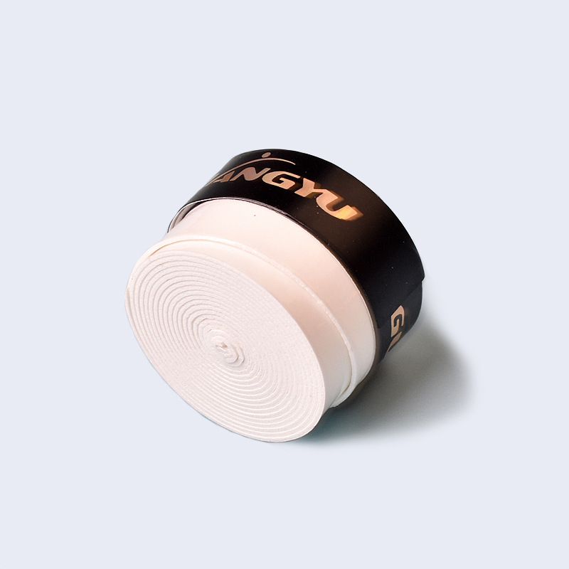 Cinta adhesiva para empuñadura de raqueta de bádminton Guangyu, plana, de PU, elástica, de alta elasticidad, banda de enrollamiento, cinta absorbente de sudor, venta al por mayor.