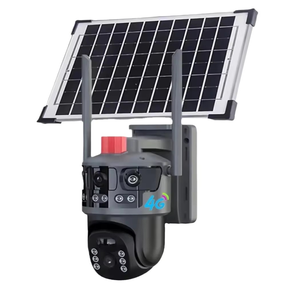 600W Dual Lens Solar  Camera Three Screen Auto Tracking