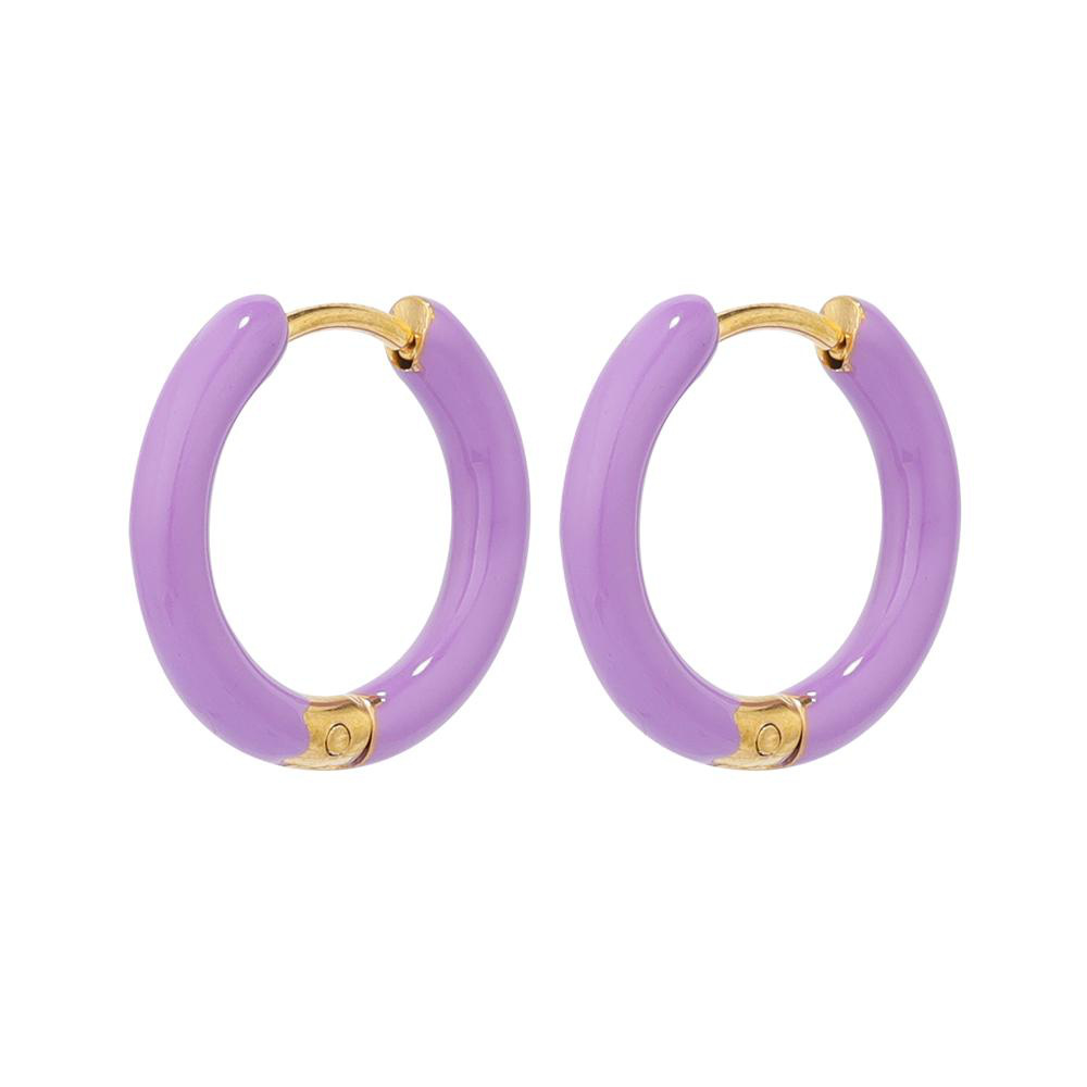 Transfronterizos multicolores de goteo de acero inoxidable 12mm personalidad aretes DIY aretes simples aretes por mayor