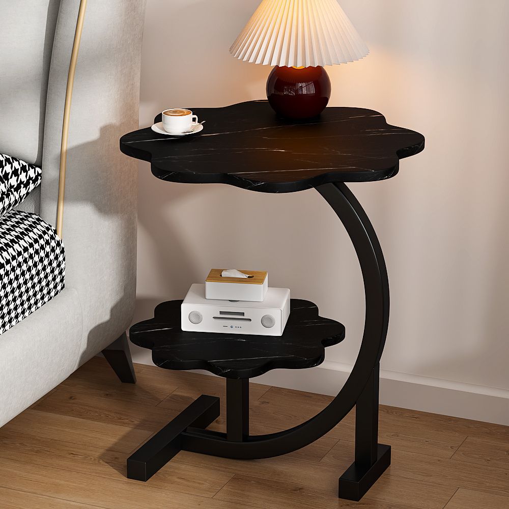 더블 레이어 클라우드 모델 - 블랙 대리석 블랙 프레임