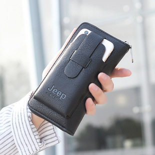 Aliexpress Wallet Long Zipper Bag Multifunctional Clutch Card Holder Business Wallet Anti-Theft Design