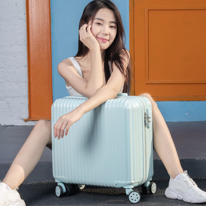 小行李箱拉杆箱18寸女小型登机旅行箱万向轮儿童密码箱包礼品|undefined
