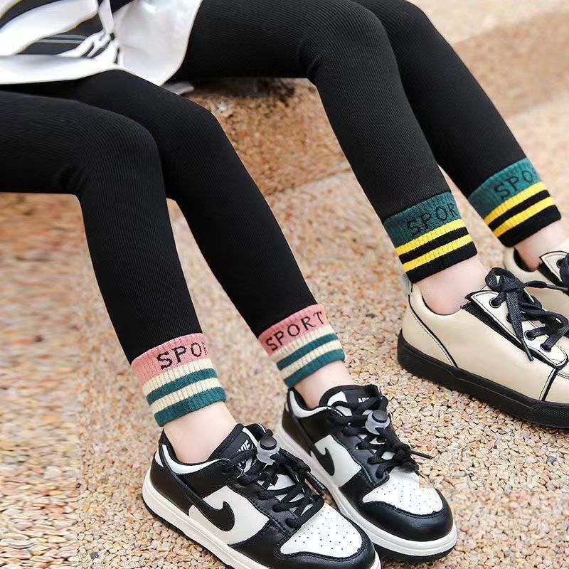 Children's keep warm elastic leggings