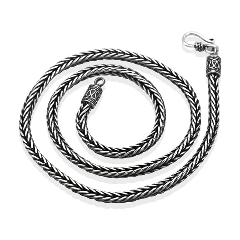 Men's Gender Retro Simple Style Solid Color Titanium Steel Men's Chain Necklace Necklace Men Chain Necklaces