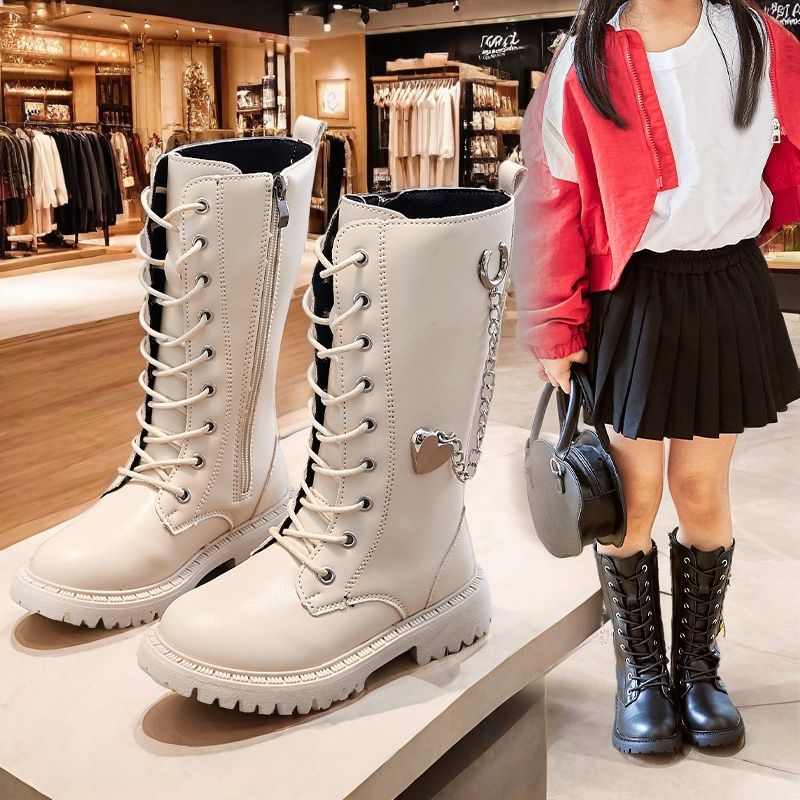 Girls' Boots, No More Than Knee-High, Autumn and Winter High Boots, Catwalk Performance Boots, Kidsren's Fashion Princess High Boots, Simple