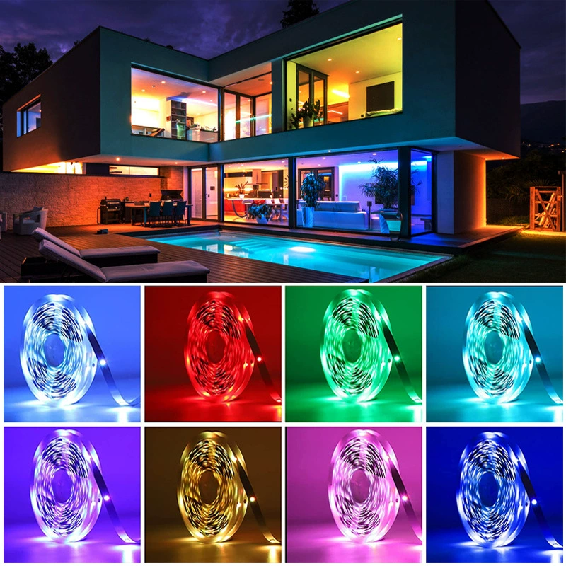 LED-лента 3535 RGB 24V узкая версия, Bluetooth, музыкальный ритм, интеллектуальное голосовое управление, регулируемая атмосферная подсветка