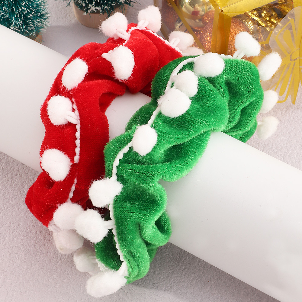 Cute Simple Temperament Christmas Style Tassel Head Rope Hair Rope Hair Ring display picture 4
