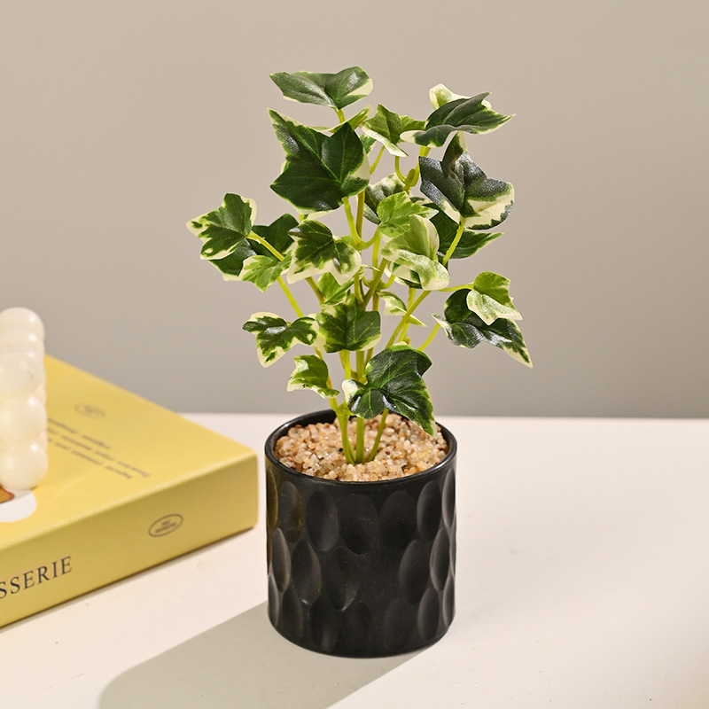 Simulación de plantas verdes, pequeñas plantas en macetas, flores artificiales, flores creativas, decoración de estudio fotográfico para el hogar, plantas verdes artificiales, bonsai de simulación image 9