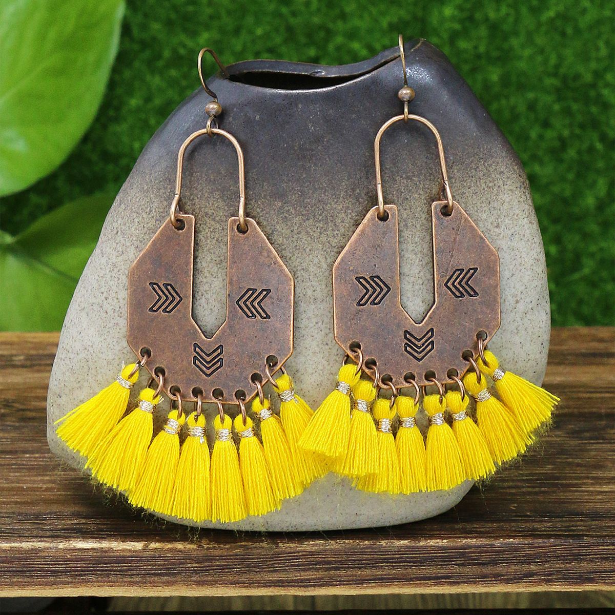 Bohemian fashion long tassel earrings personalized retro water drop earrings exquisite beads bridal accessories wholesale