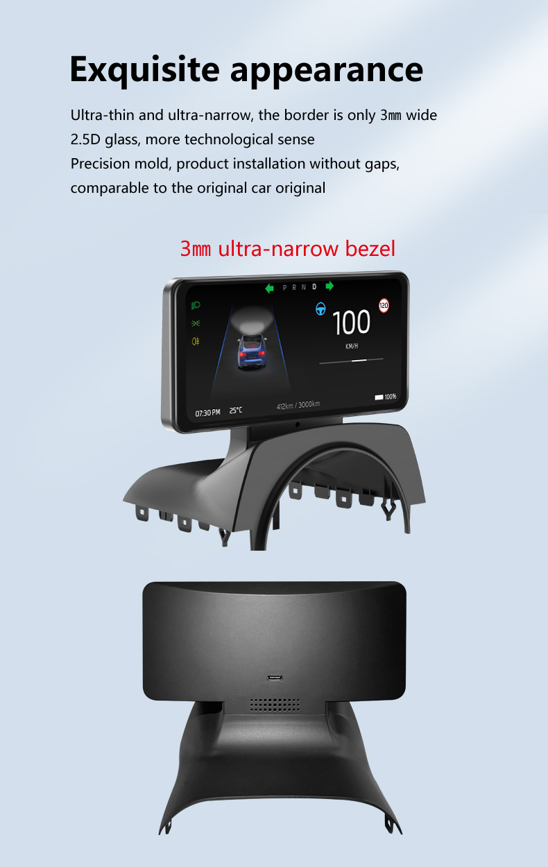 Applicable to Tesla 2024 Rejuvenation New Model3/Highland model3 LCD Instrument Screen