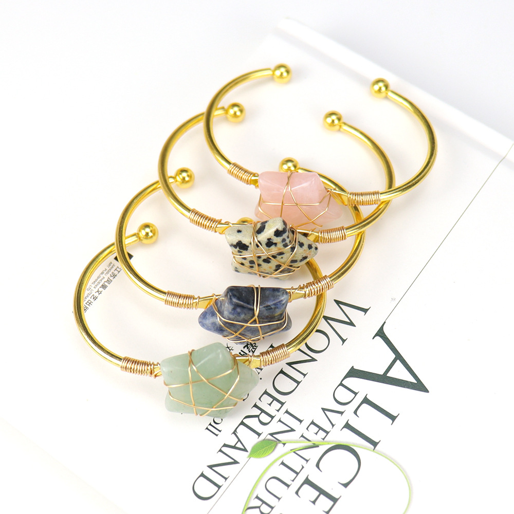 Fashion Star natural stone Copper Bangle 1 Piece