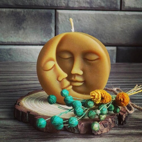 Sanxin Moon Sun Face Candle Silicone Mold DIY Face Scented Candle Gypsum Diffusing Stone Silicone Abrasive