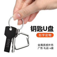 廠家批發 2.0金屬優盤 鎖鑰款U盤 一體U盤  鑰匙U盤 銀色鑰匙U盤