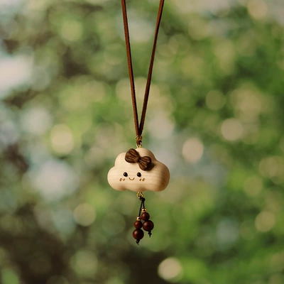 Car hanging Cloud Solid Wood Car Pendant