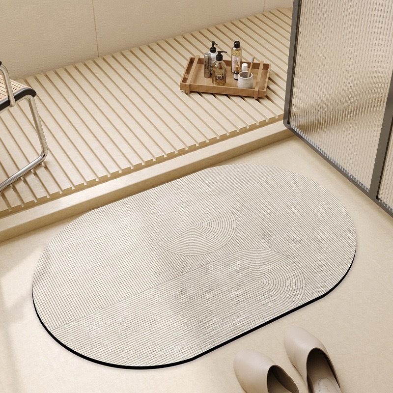 浴室フロアマット、浴室珪藻泥吸収マット、浴室ドア家庭用足マット、トイレ落下防止滑り止めカーペット|undefined