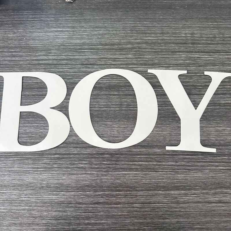 Cross-Border Balloon Box Alphanumeric White Card Letter Girl Sticker 26 Letters Babylove Box Letters