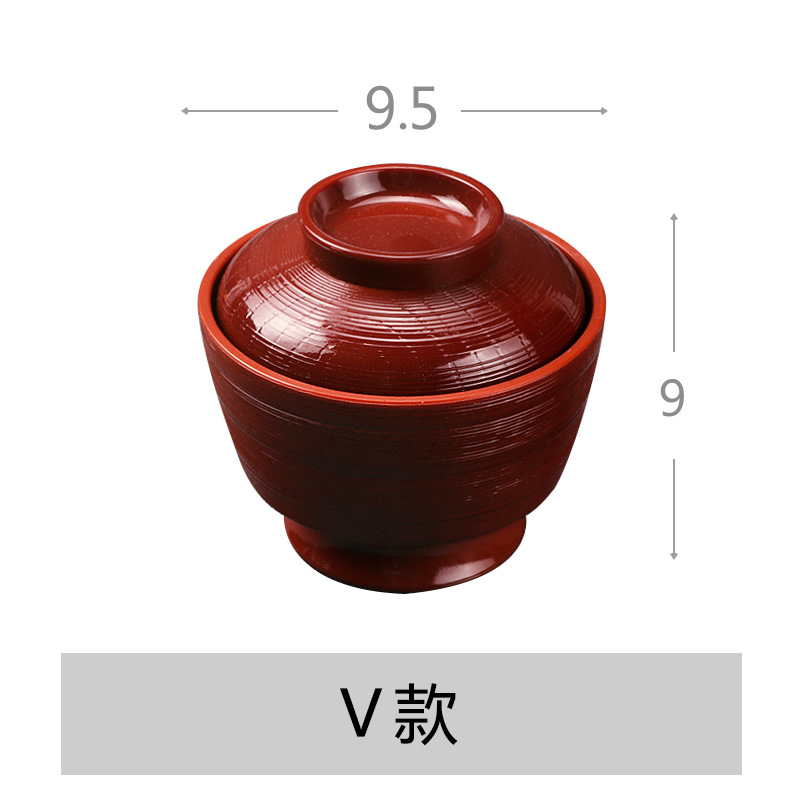 Cuenco de sopa de estilo japonés y coreano Cuenco de sopa de estilo japonés con tapa Cuenco de arroz de sopa de estilo japonés Cuenco de inmersión Cuenco comercial Cuenco de sopa de sabor creativo