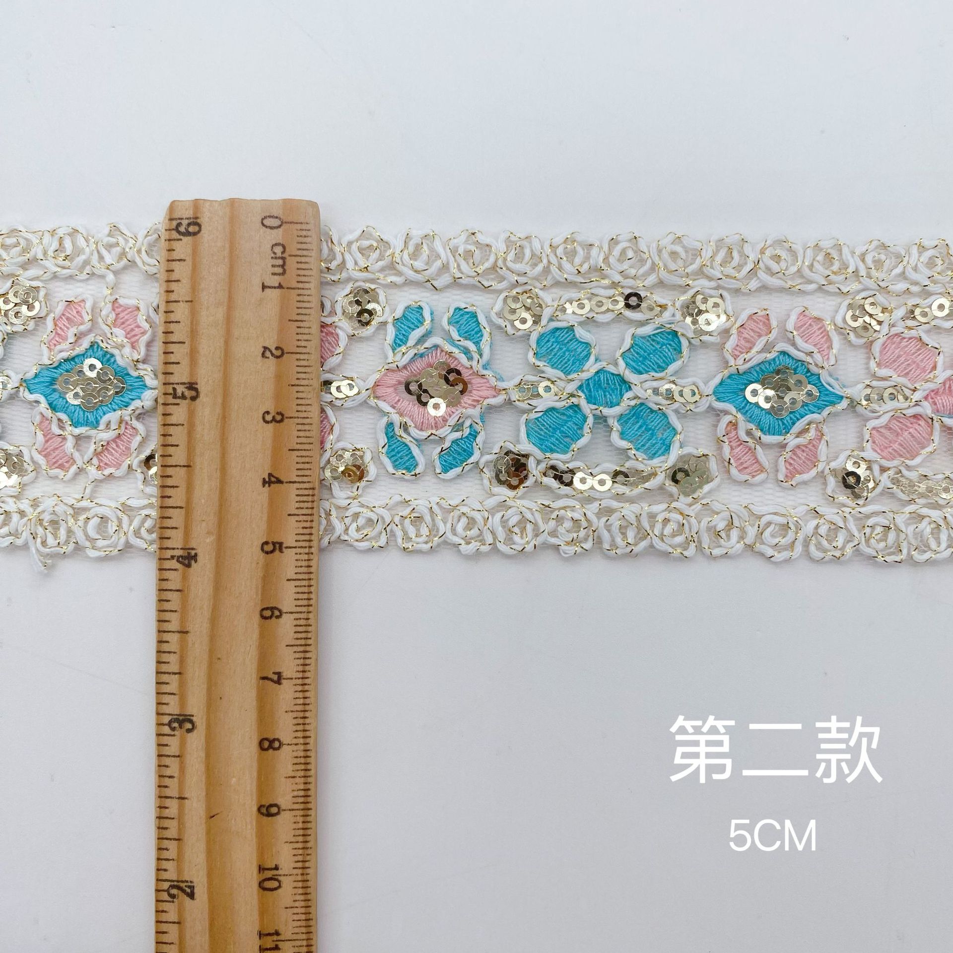 Nuevo estilo étnico bordado hueso de coche lentejuelas encaje retro fondo de malla hilo de algodón hilo accesorios de ropa encaje