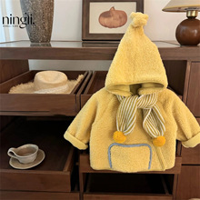 【柠里】原创星星人！小博主韩系男女宝宝连帽精灵外套棉服跨境潮