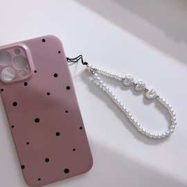 ins爱心串珠手机链手机壳钥匙扣挂件手机挂绳防摔链条手机链