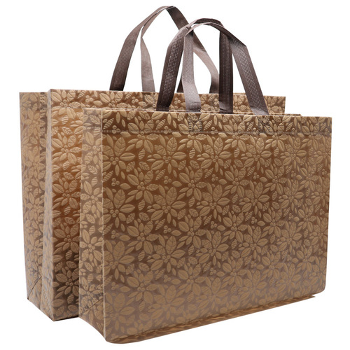 New embossed non-woven bag hand shopping bag clothing handbag LOGO advertising gift bag