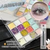 Eye shadow, brush, 16 colors