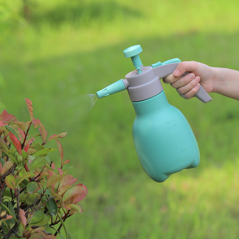 Jardín de plástico jardinería a prueba de explosiones regadera rociador neumático riego multi-carne squeeze riego olla