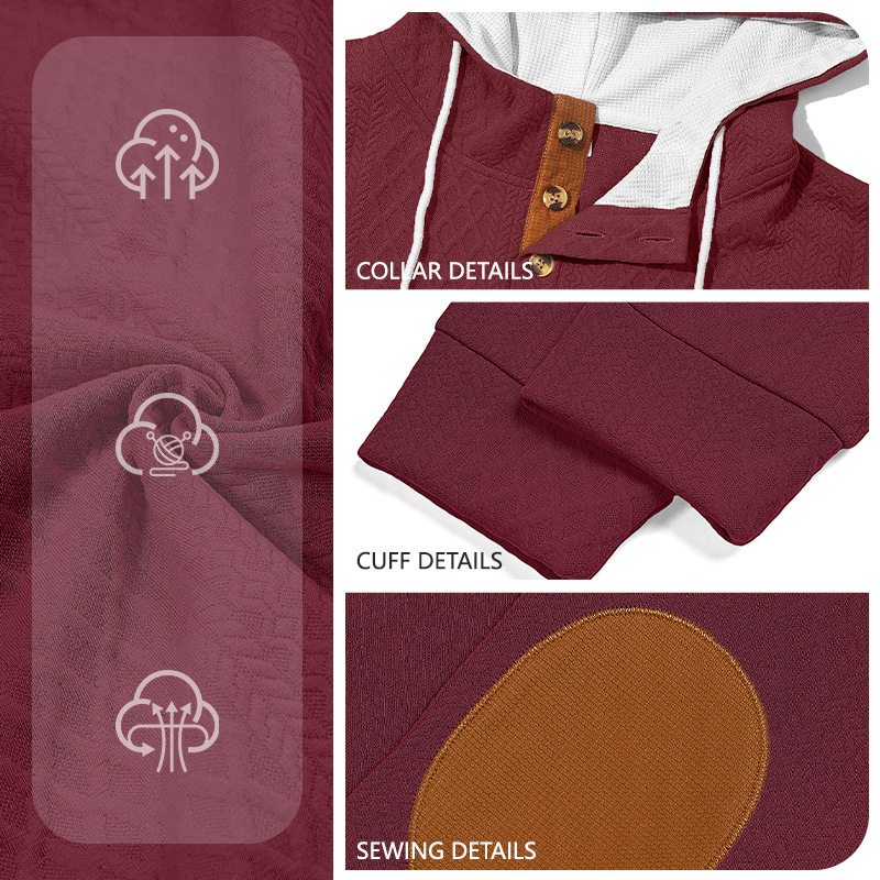 Nuevo nuevo tamaño transfronterizo europeo Amazon TK Jacquard sólido sombrero chaqueta deportiva casual engrosado chaqueta de hombre