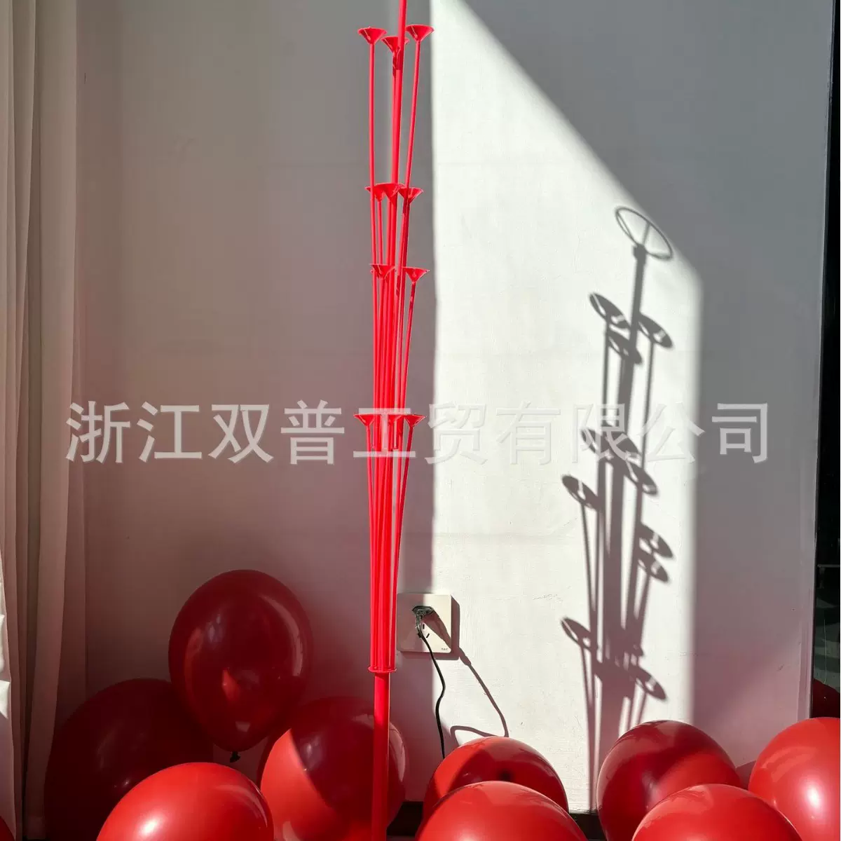 红色桌飘地飘气球立柱支架结婚路引托杆乔迁开业婚房装饰布置用品