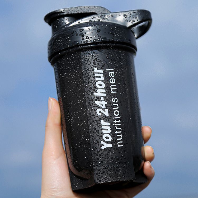 Taza de Agitación para Proteínas y Suplementos, con Bola Mezcladora y Escala para Deportes y Fitness Portátil