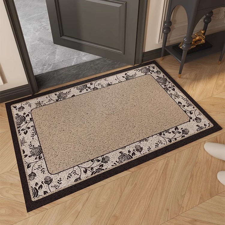 Entrance door floor mat entrance door scraping mud rubbed soil can be cut dirt-resistant easy to take care of floor mat household pvc anti-slip mat