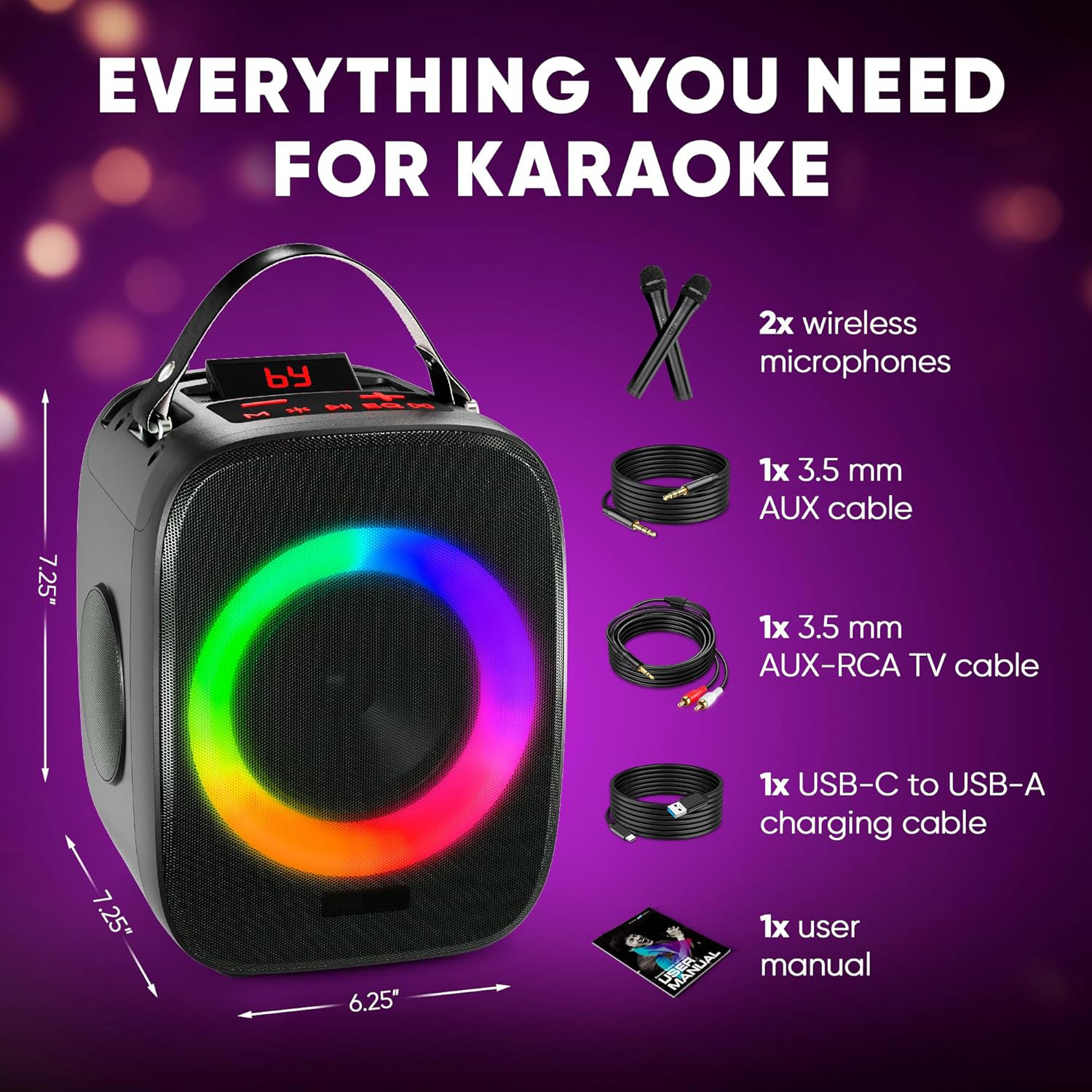 C2 FCC certified portable speaker wireless subwoofer Bluetooth…
