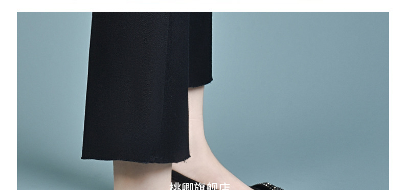 Giày cao gót nữ mũi nhọn da thật gót 5 cm nơ bướm lưới thoáng khí — Chiều cao gót 5 cm gót nhọn chi tiết 24