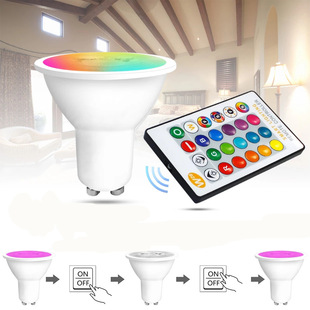 LED���{��GU10���� RGB�{�⹝���b��Ҿ������� AC85-265V���