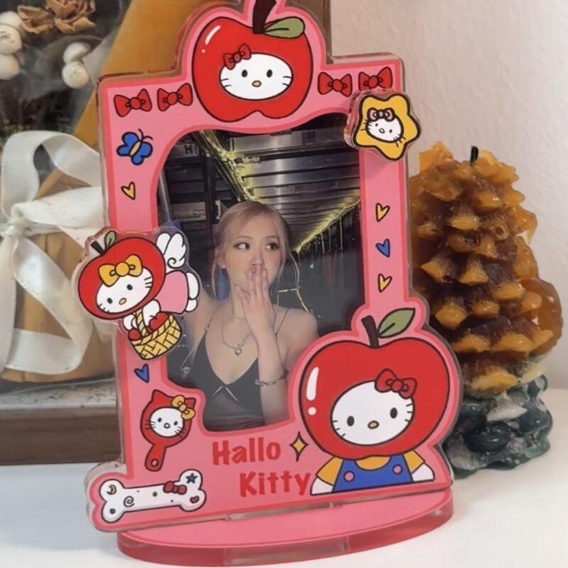 Kitty Cat Polaroid Acrylic Photo Frame Hello Kitty Cute Acrylic Desktop Ornaments Decorative Card Stand