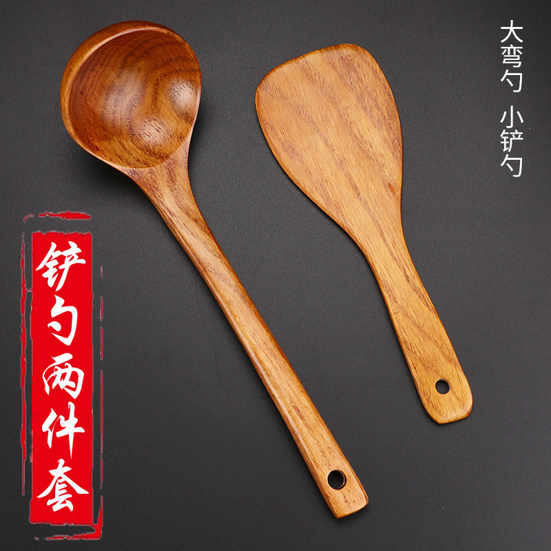 Cuchara de madera cuchara de sopa doméstica cuchara de mango largo cuchara de madera cuchara de arroz cuchara