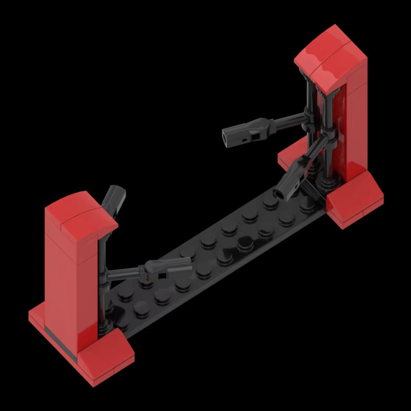 8グリッド駐車場ディスプレイガレージシーン組み立てビルディングブロックおもちゃMOC-127308-127237-127570|undefined