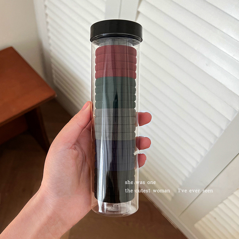 Pelo cuerda gruesa pelo banda no duele el pelo durable banda de goma pelo lazo tocado nuevo caramelo color básico alto elástico cuerda de pelo práctico